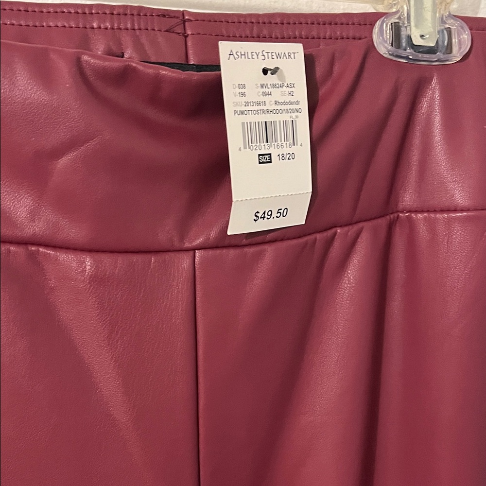 Ashley Stewart Women's Red Wine Pants